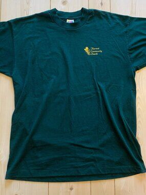 Vintage 90s Single Stitch Harvest Community Church Bible Religious T-Shirt XL